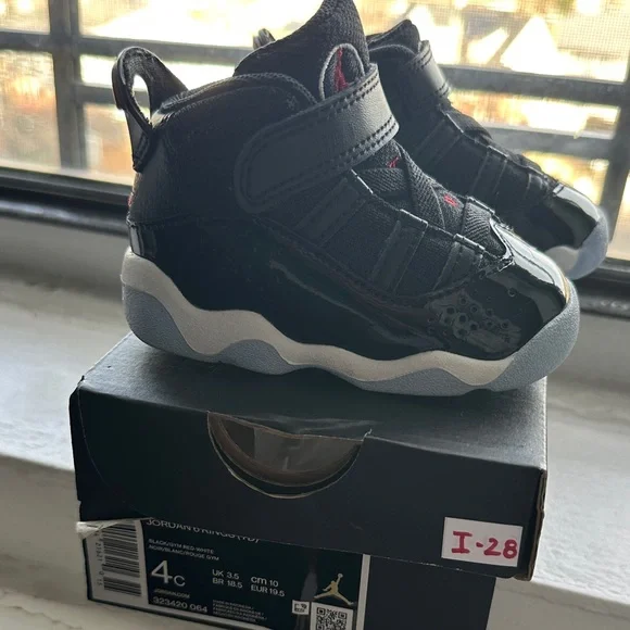 Jordan 6 Rings TD in Black, Red, and White - Picture 14 of 14